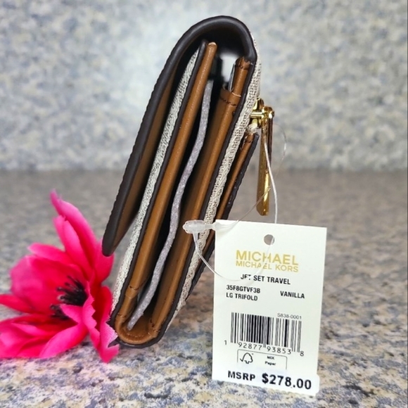 ๐$525 MICHAEL๐KORS Bundle JET SET Travel LG Messenger Crossbody BagWallet - Picture 13 of 16